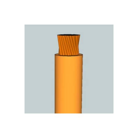 Draka Prestolite Automotive SGX Battery Cable, 4 AWG, 1C, Unshielded, 60V, XLPE Insulated, Orange, Sold by the FT 151933-65IE